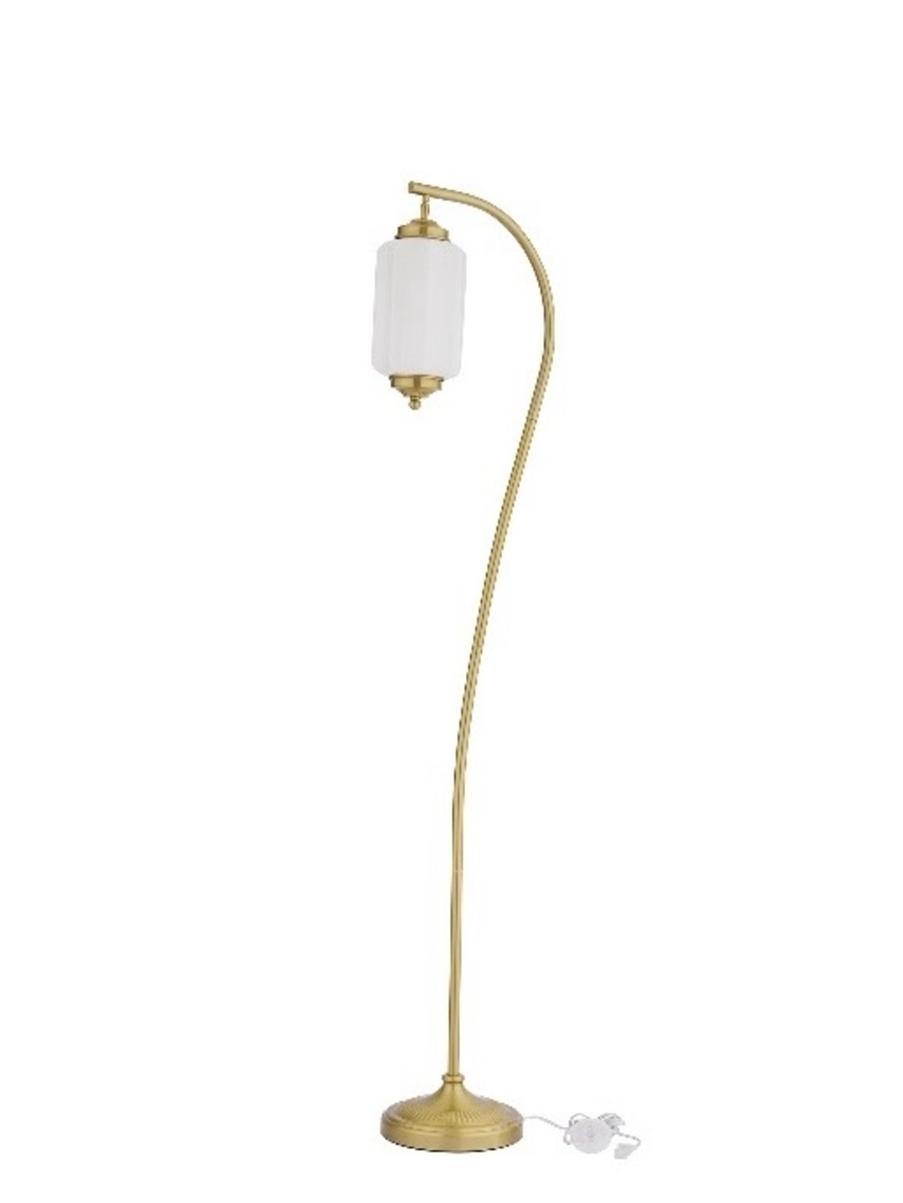 My Texas House 63" Brass Glass Shade Floor Lamp